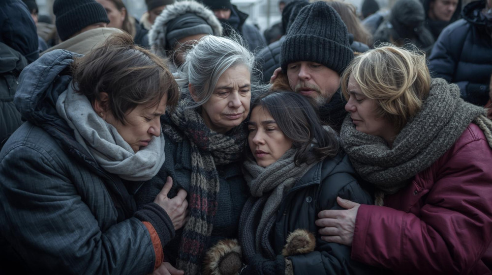 寒がっている人